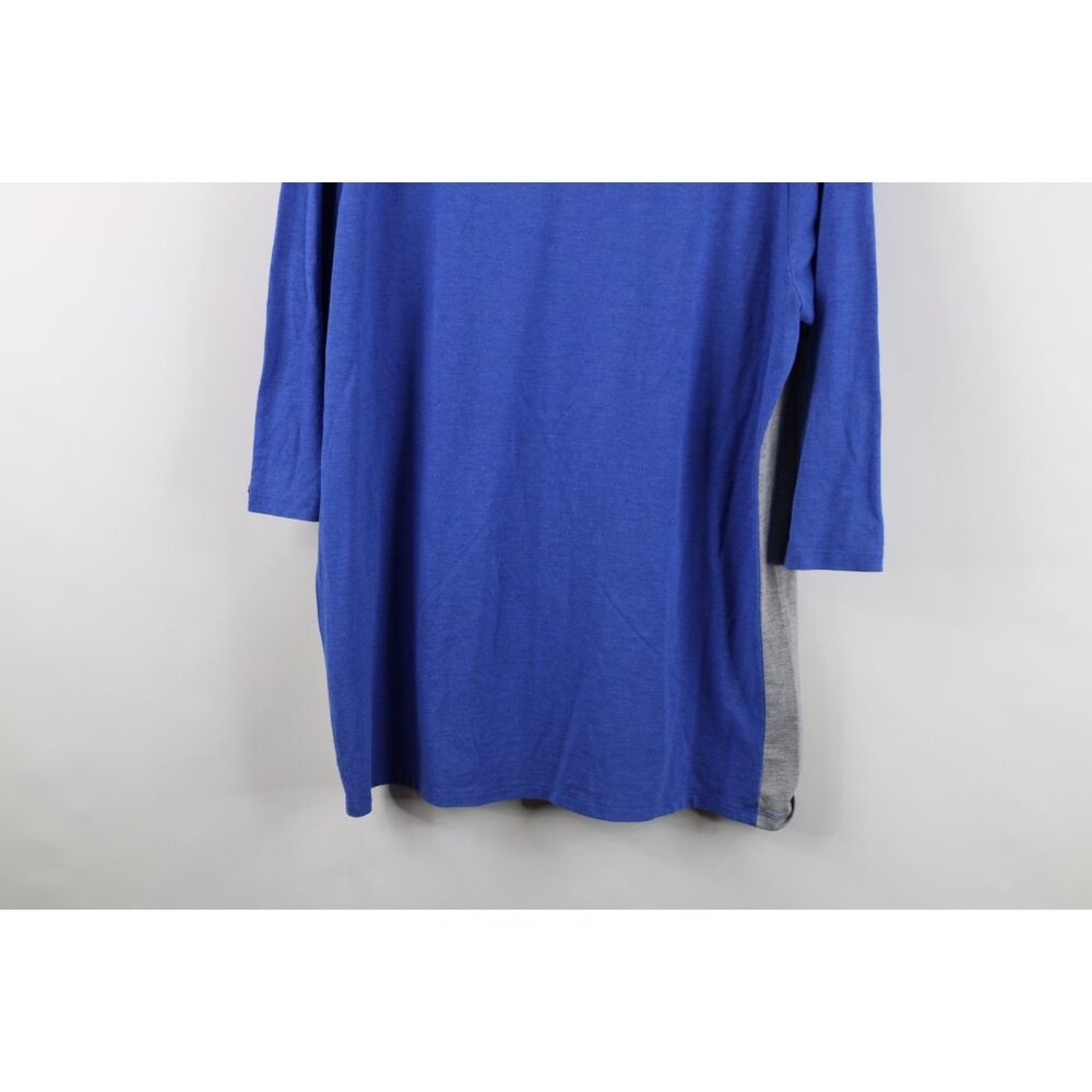 Nike Mens Large Faded Milwaukee Brewers Baseball 3/4 Sleeve Raglan T-Shirt Gray - Picture 16 of 16